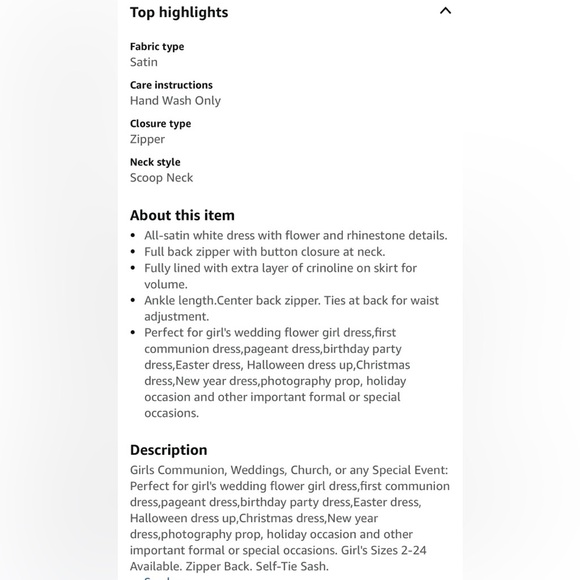 Elegant White Floral Kids Formal Dress - Picture 15 of 16